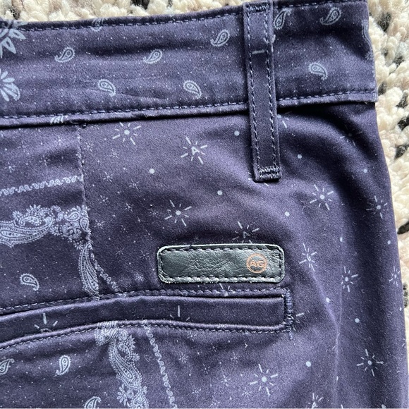 Adriano Goldschmied AG The Wanderer Shorts Navy Blue Bandana Print Stretch 36 - Picture 10 of 12